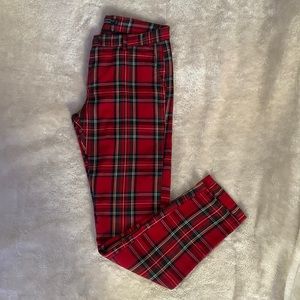 Tartan pants.Simons brand,made in Italy.Red, with yellow,blue,white,green,black.